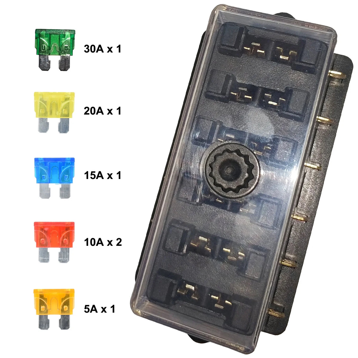 6 Way Waterproof Blade Fuse Box