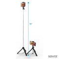 6-In-1 Multi Selfie Tripod with Smartphone & Gopro Mount, Rechargeable Wireless Remote - Black