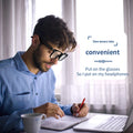 Smart Glasses AI Voice Assistant Camera Glasses BT Audio Glasses (Plain Glasses)