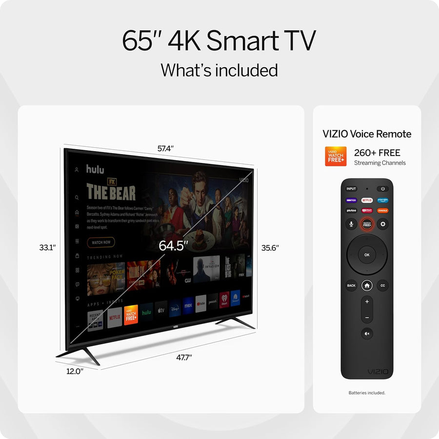 65 Inch V Series 4K UHD Smart TV with Dolby Vision HDR10