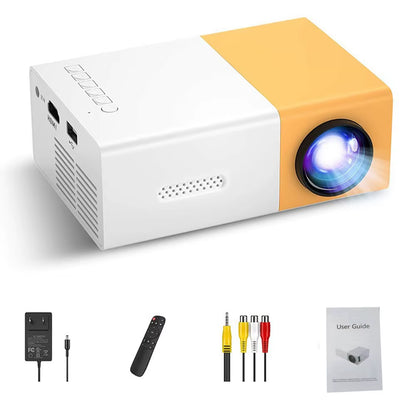 Mini Projector Portable Home Theater  Native Support HDMI USB Connection Small Size for Outdoor Movie Night