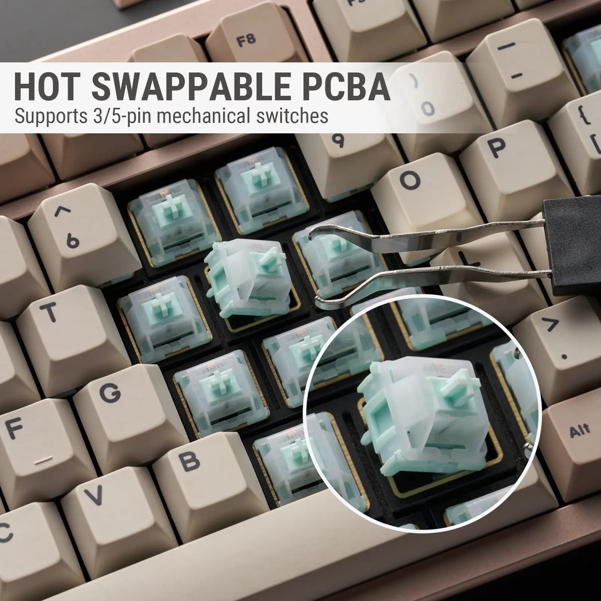 Aluminum TKL Hotswap Wireless Keyboard Premium Office