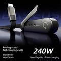 240W Type C Charging Cable with Built In Phone Stand